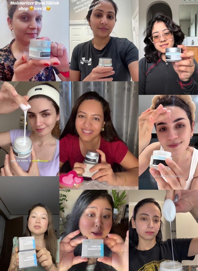VGO 2 Pack 92% Snail Mucin Moisturizer, Anti Aging, Skin Repair & Hydrating Face Cream with Ceramide & Vitamin E - Image 3